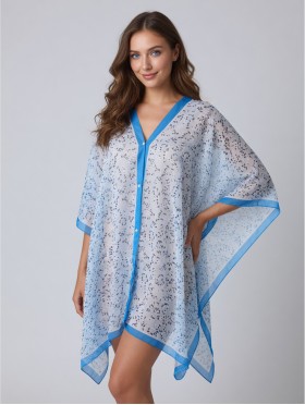 Reversible Pearl Chiffon Top with Floral Print